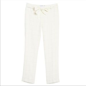 Calvin Klein Windowpane Tie Belted pants 🤍